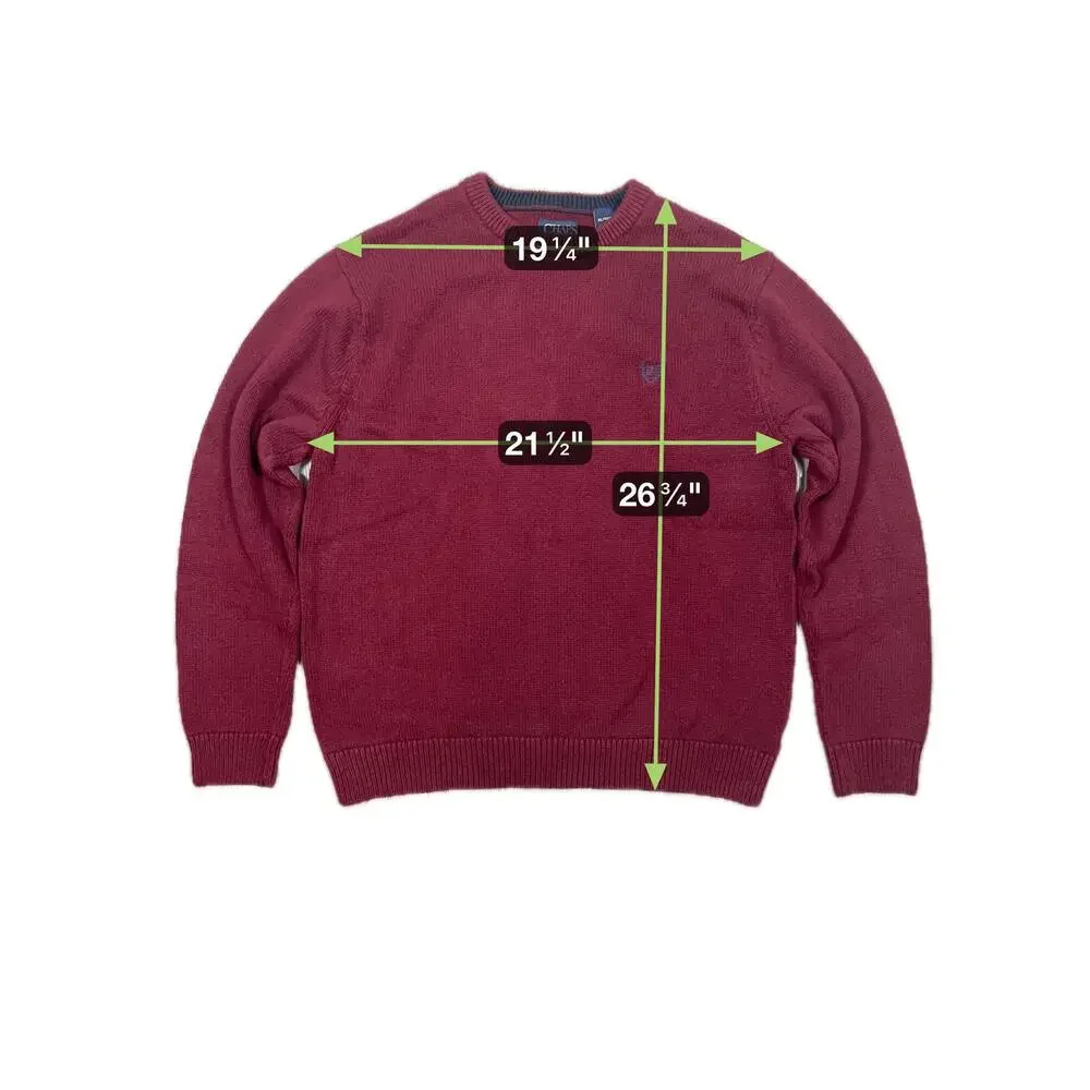 Chaps Burgundy Knit Sweater‎